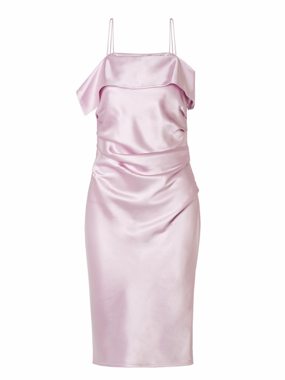 Helmut Lang Blush Satin Midi Slip Dress